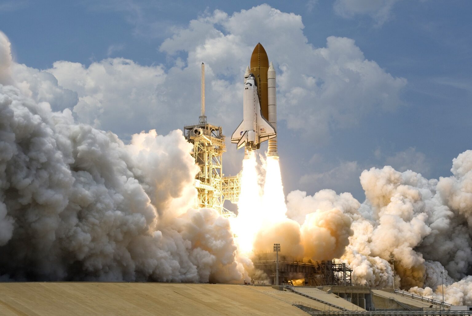 Espace, puissance, fusée, satellite