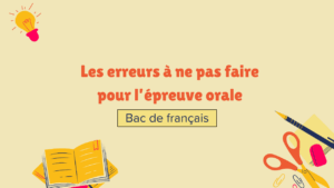 Image article erreurs à ne pas faire oral bac français