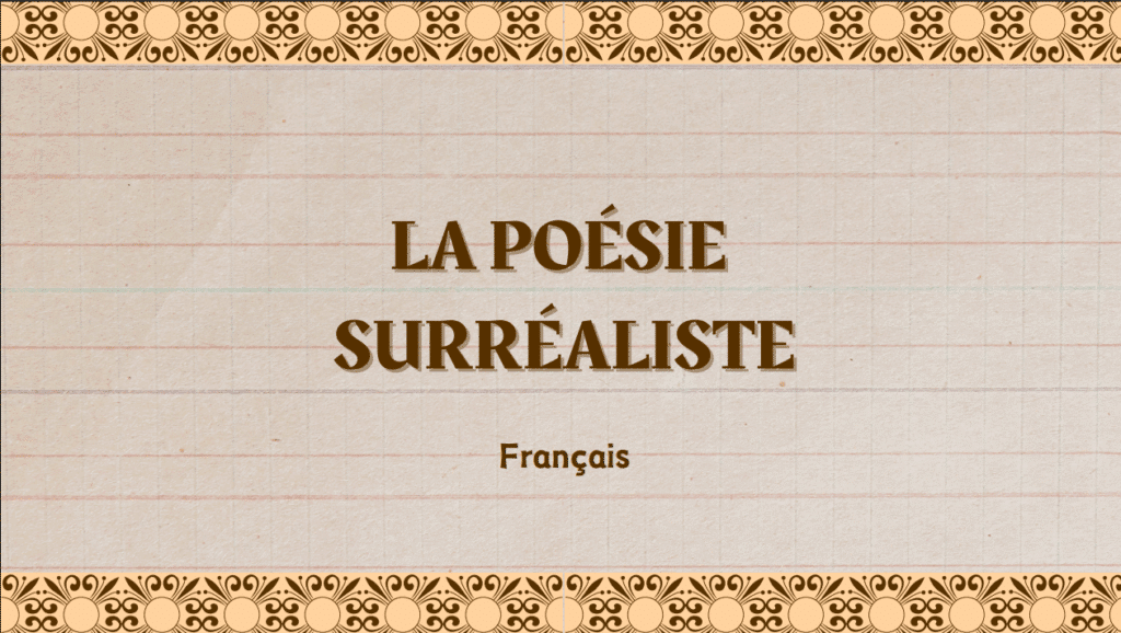 Image article poésie surréaliste bac français
