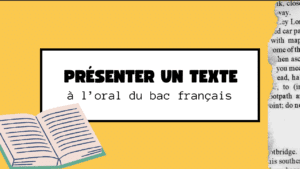Image article présentation texte oral bac français