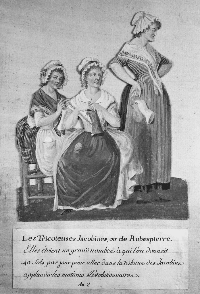 les tricoteuses Jacobines, Révolution française
