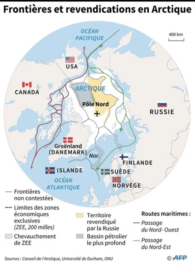 frontières et revendications Arctique