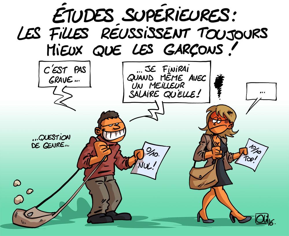 études supérieures filles garçons