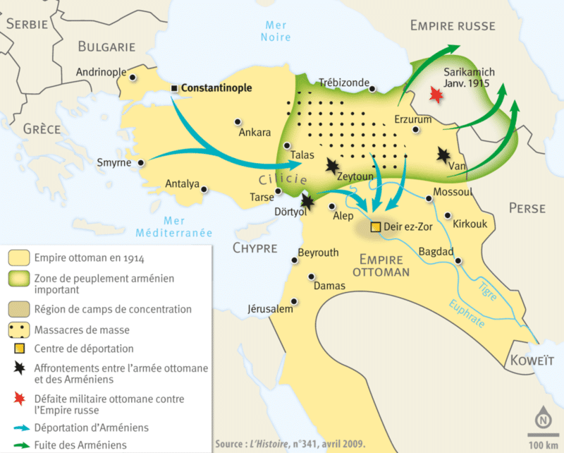 carte empire ottoman en 1914