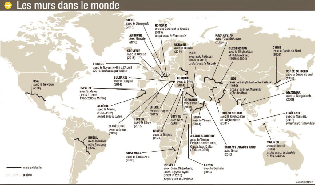 les murs dans le monde
