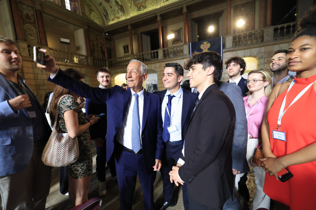 Fabio Minetti et le président de la République portugaise