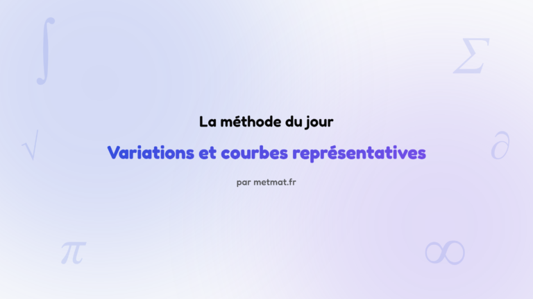 La méthode du jour — Variations et courbes représentatives : Comment déterminer les extremums d’une fonction ?