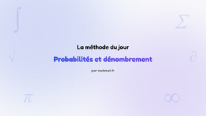 La méthode du jour — Probabilités et dénombrement : Comment calculer la probabilité d'un événement dans un univers fini ?